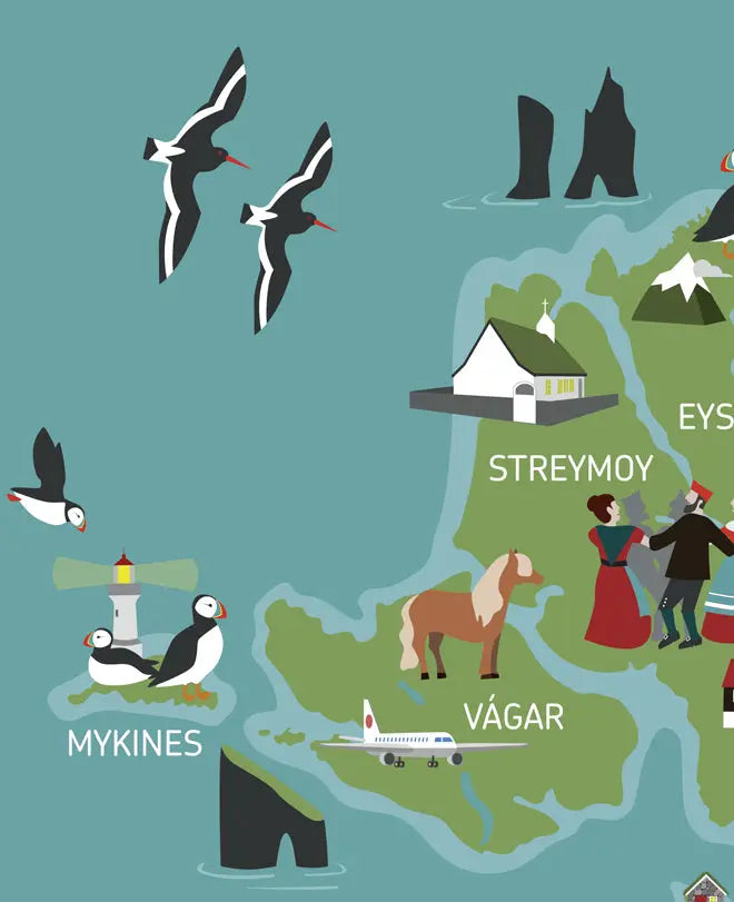 Poster - Föroyakort FJORD