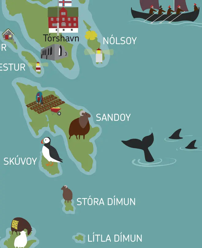 Poster - Föroyakort FJORD