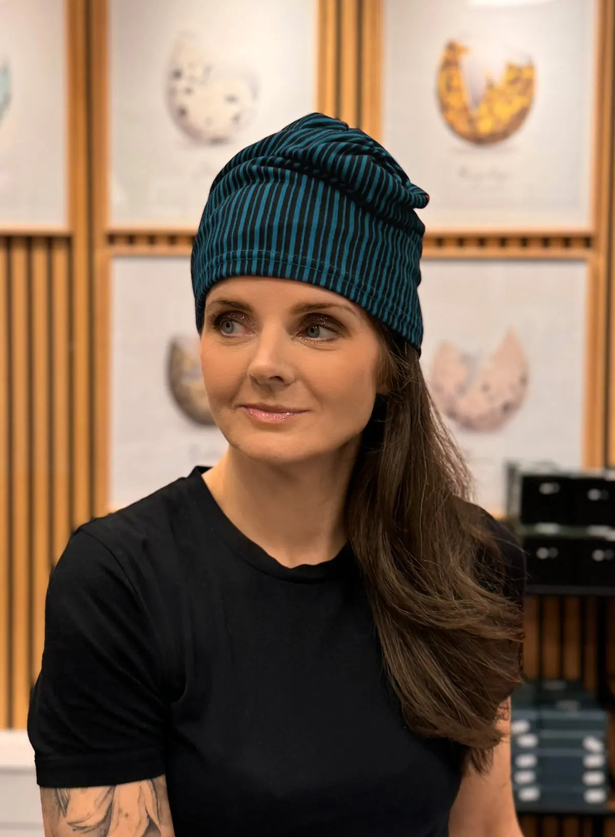 Bandana Tube - blue/black Faroese pattern. FJORD