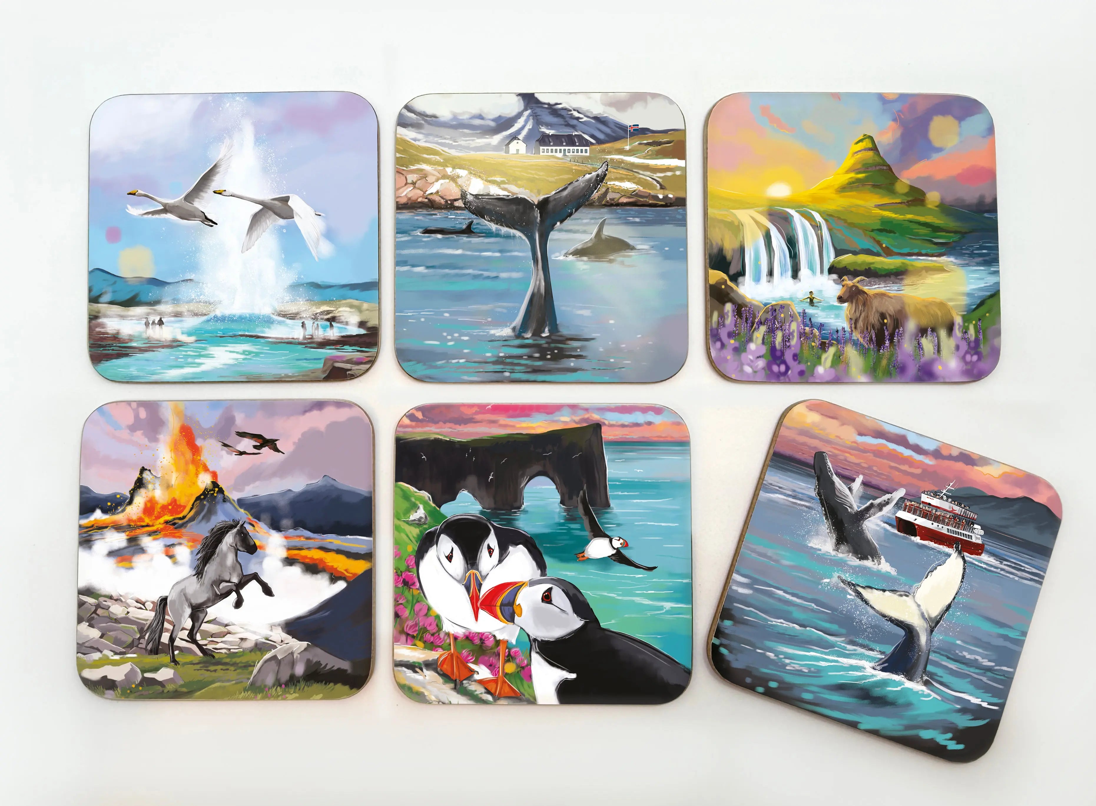 Coaster set - Ísland Fjord