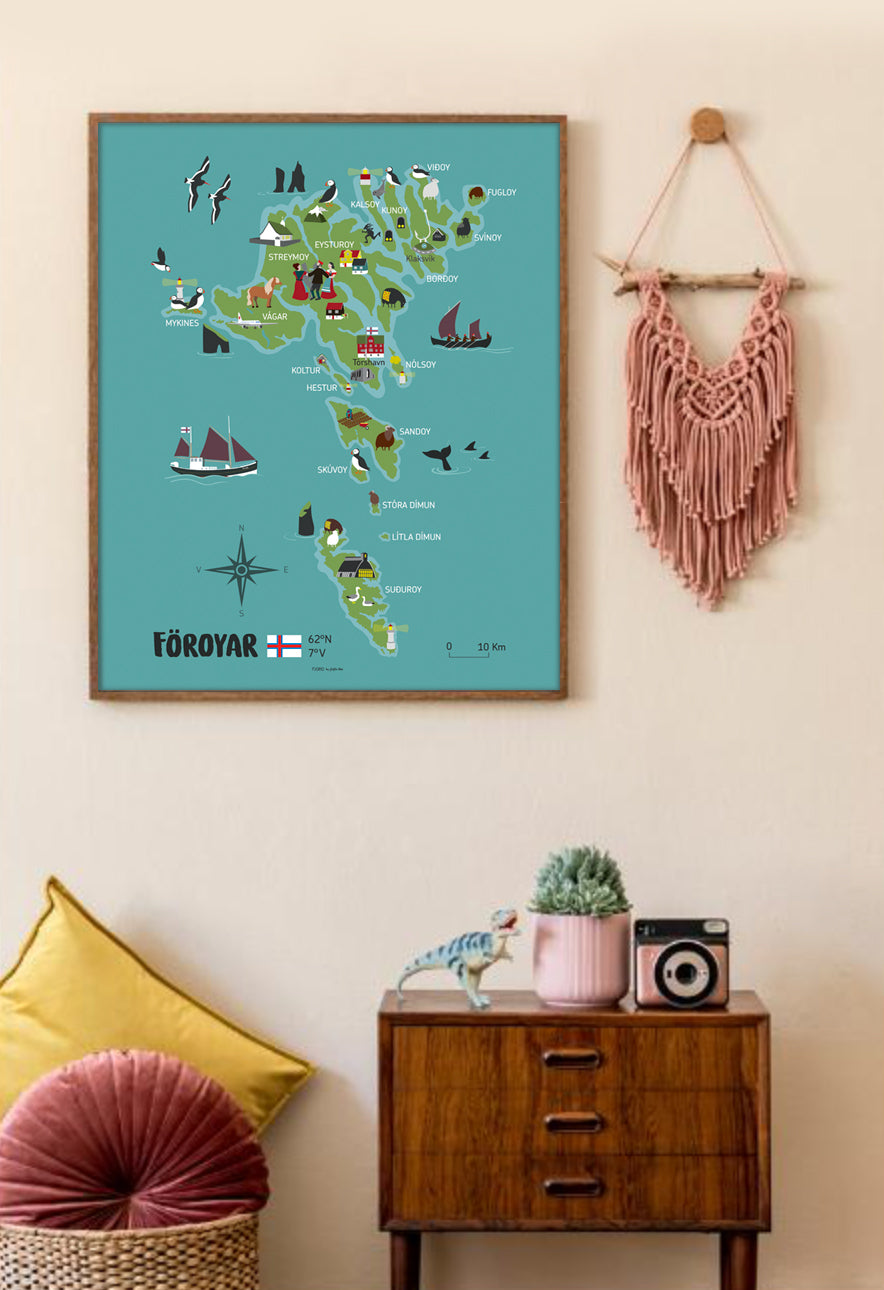 Poster - Föroyakort