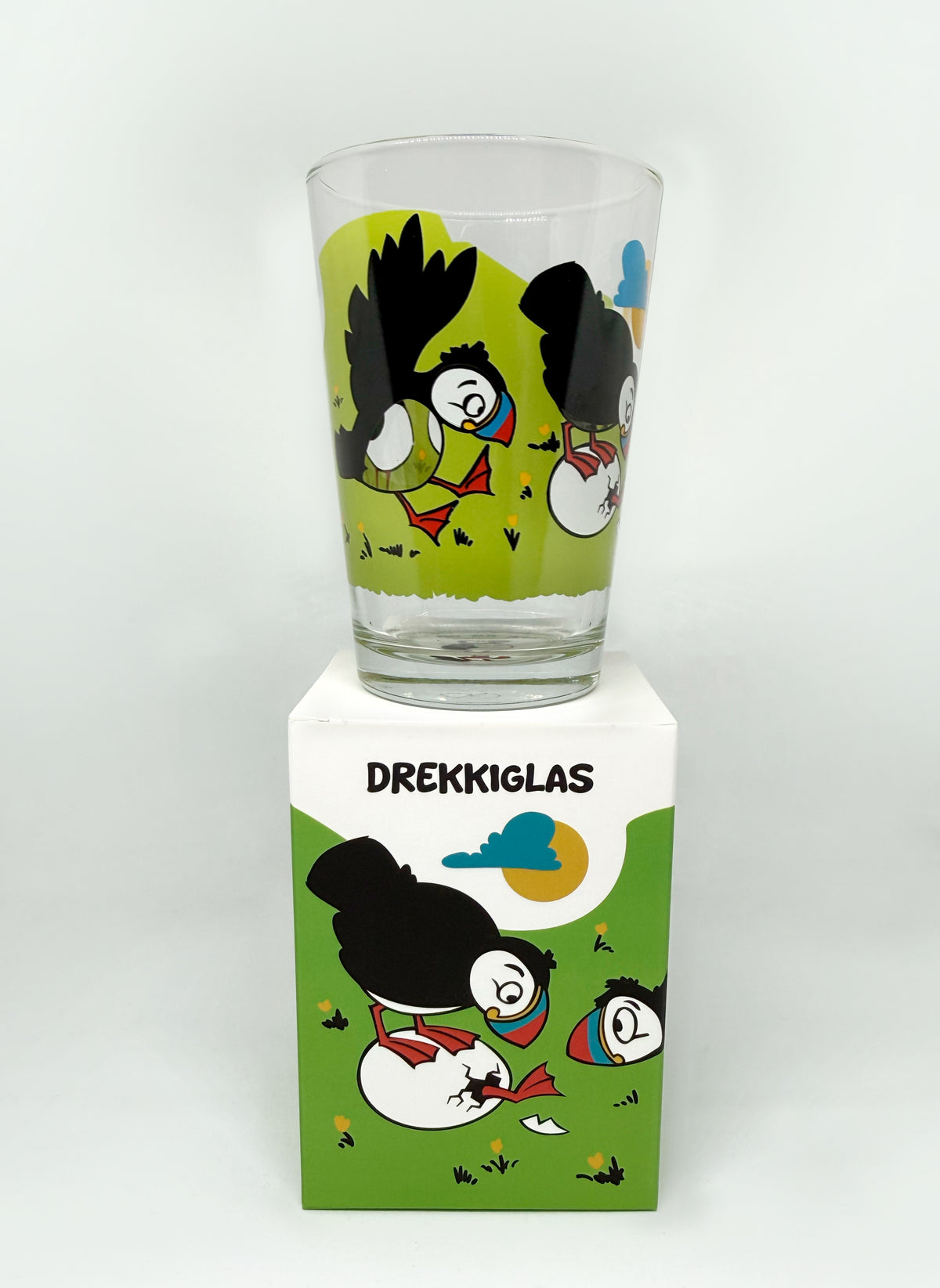 Drinking Glass - Puffins