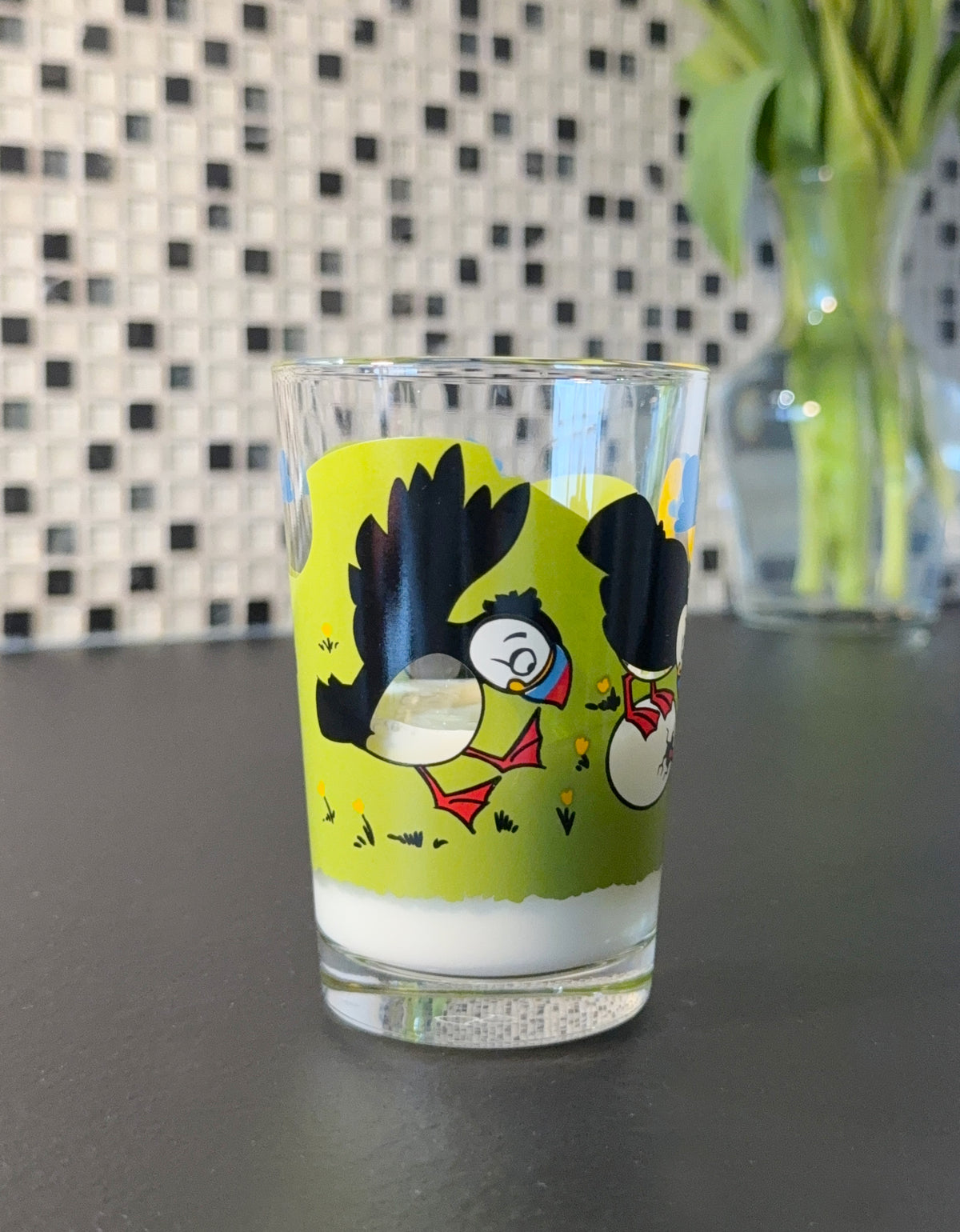 Drinking Glass - Puffins
