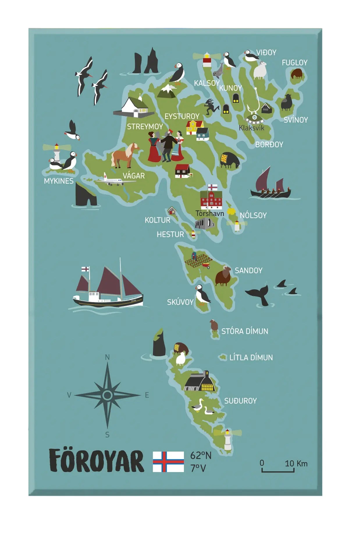 Magnet - Föroyakort FJORD