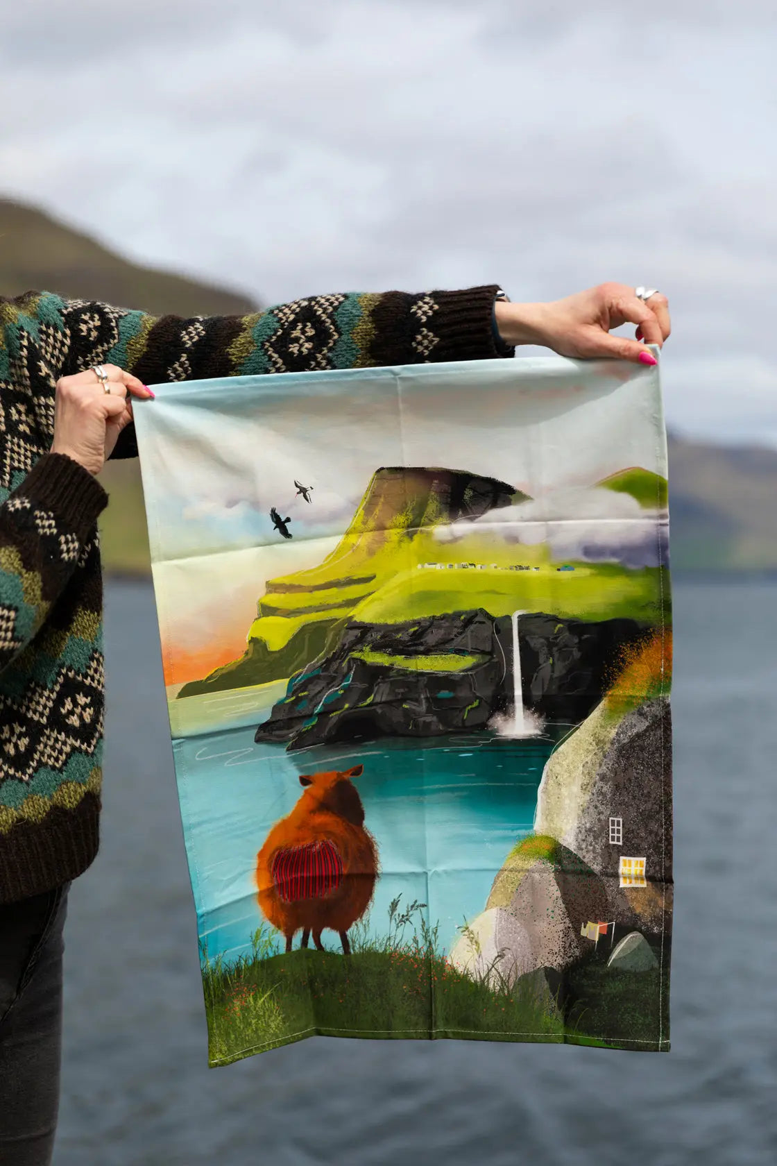 Tea Towel - Múlafossur FJORD
