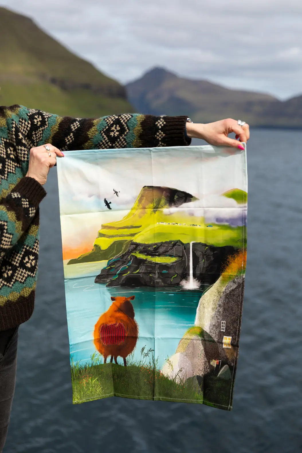 Tea Towel - Múlafossur FJORD