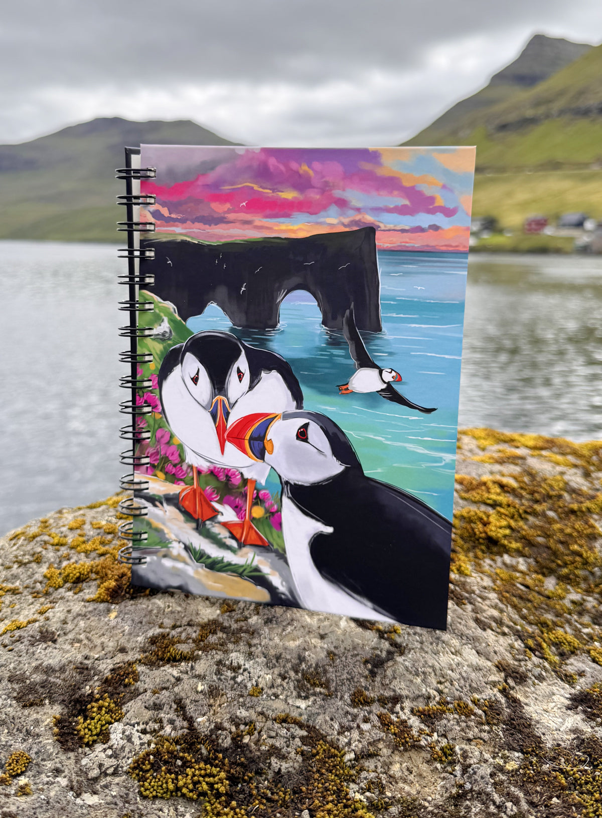 Notebook - Puffins at Dýrholaey