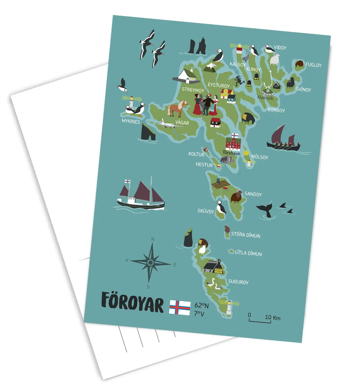 Postcard - Föroyakort FJORD
