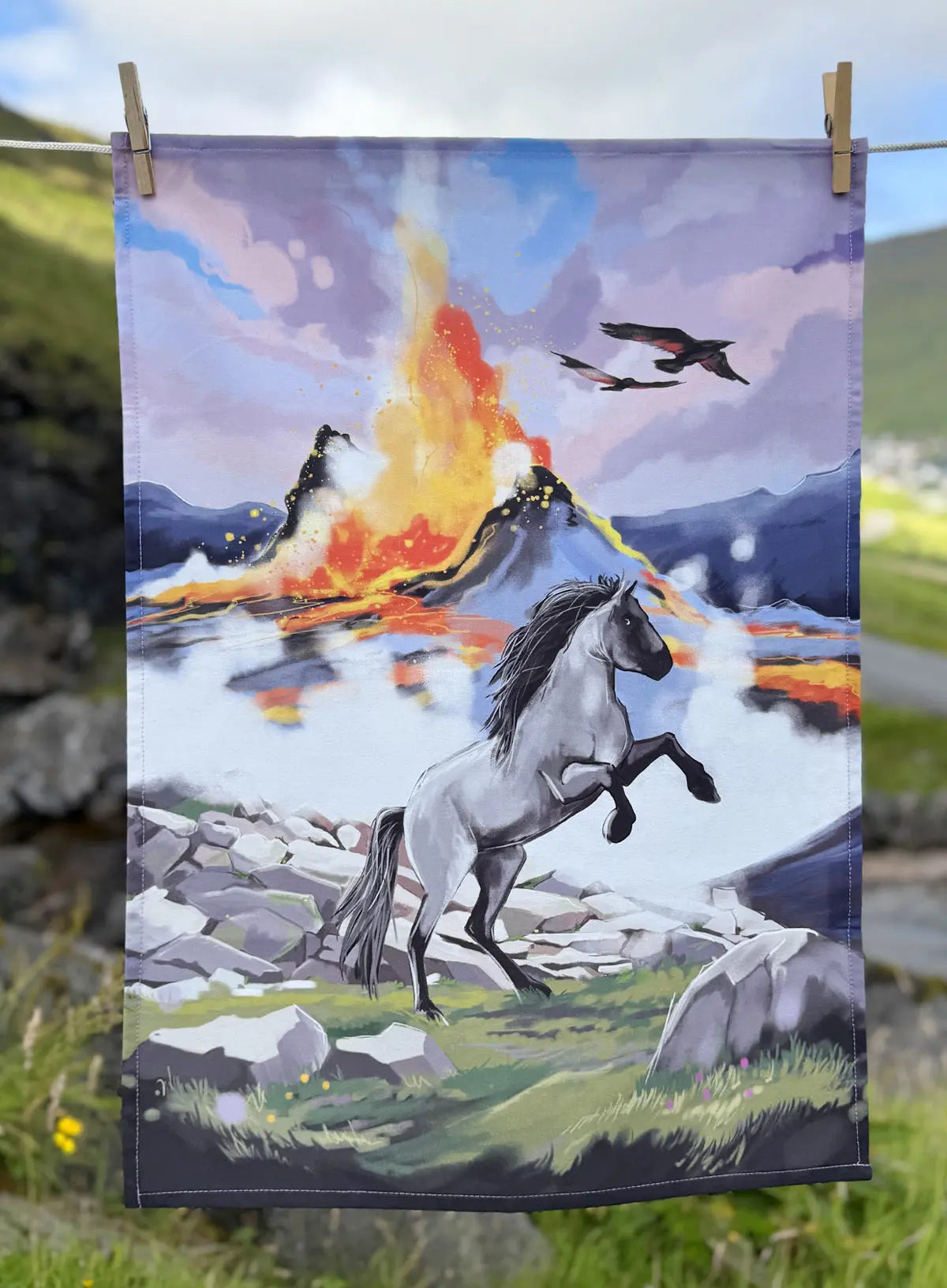 Tea towel - Eldgos Fjord