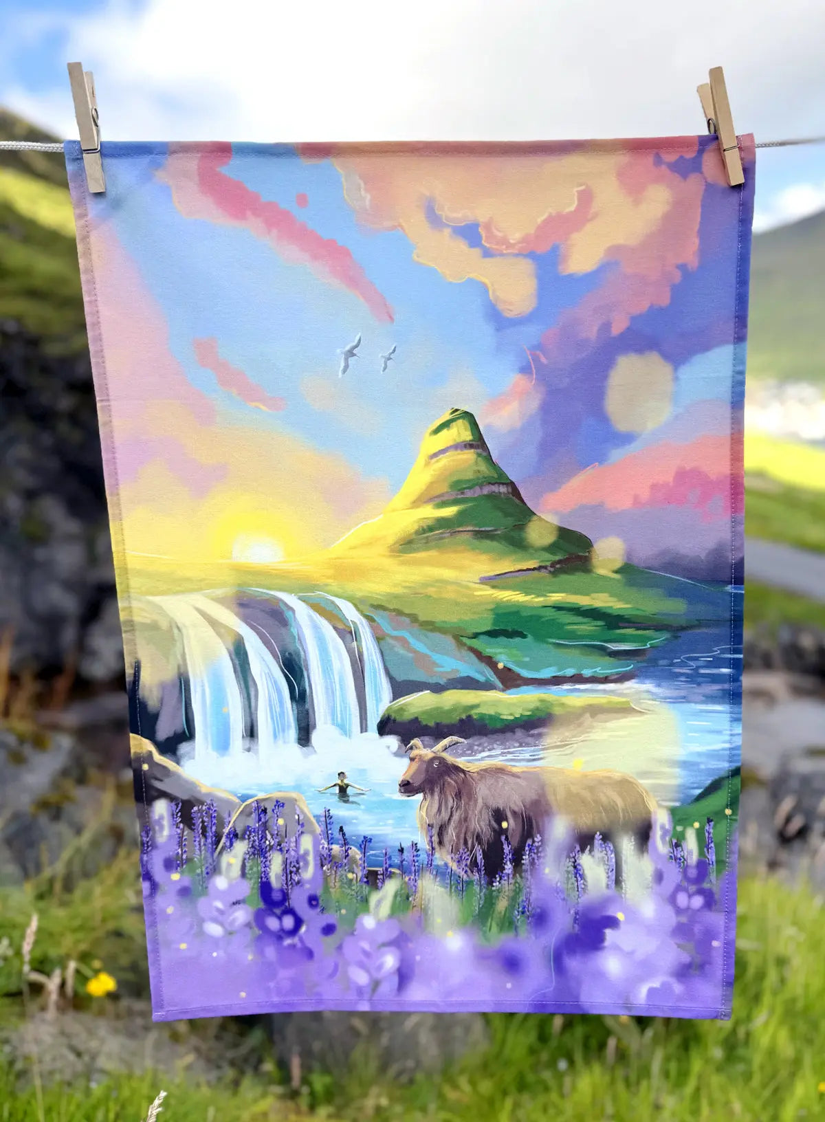 Tea towel - Kirkjufell Fjord