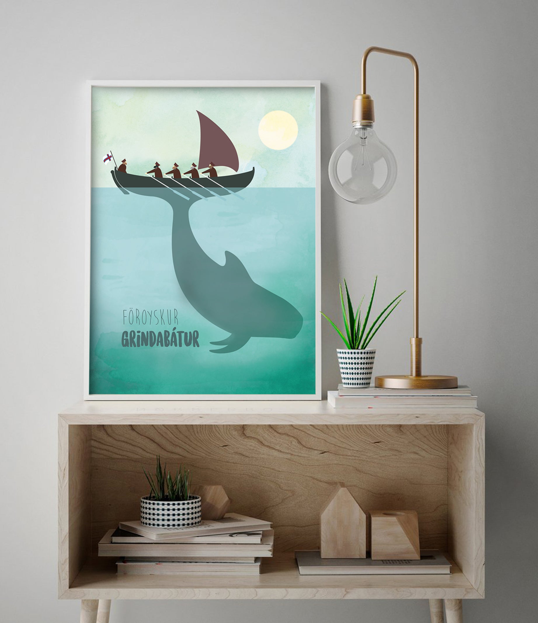 Poster - Föroyskur grindabátur