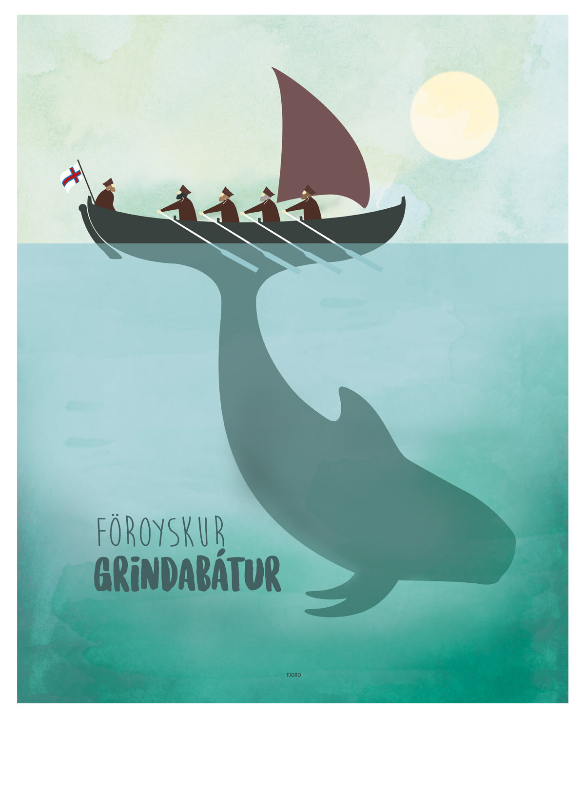 Poster - Föroyskur grindabátur