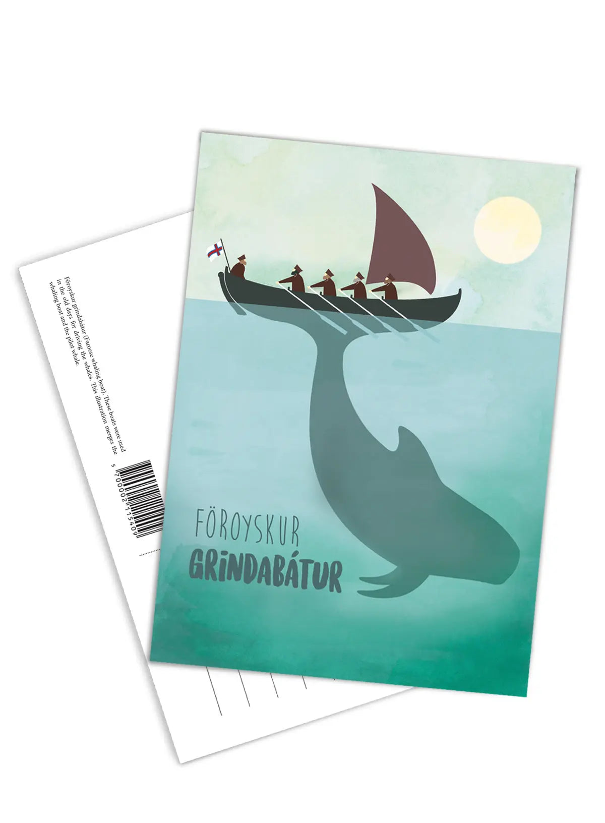 Postcard - Föroyskur grindabátur FJORD