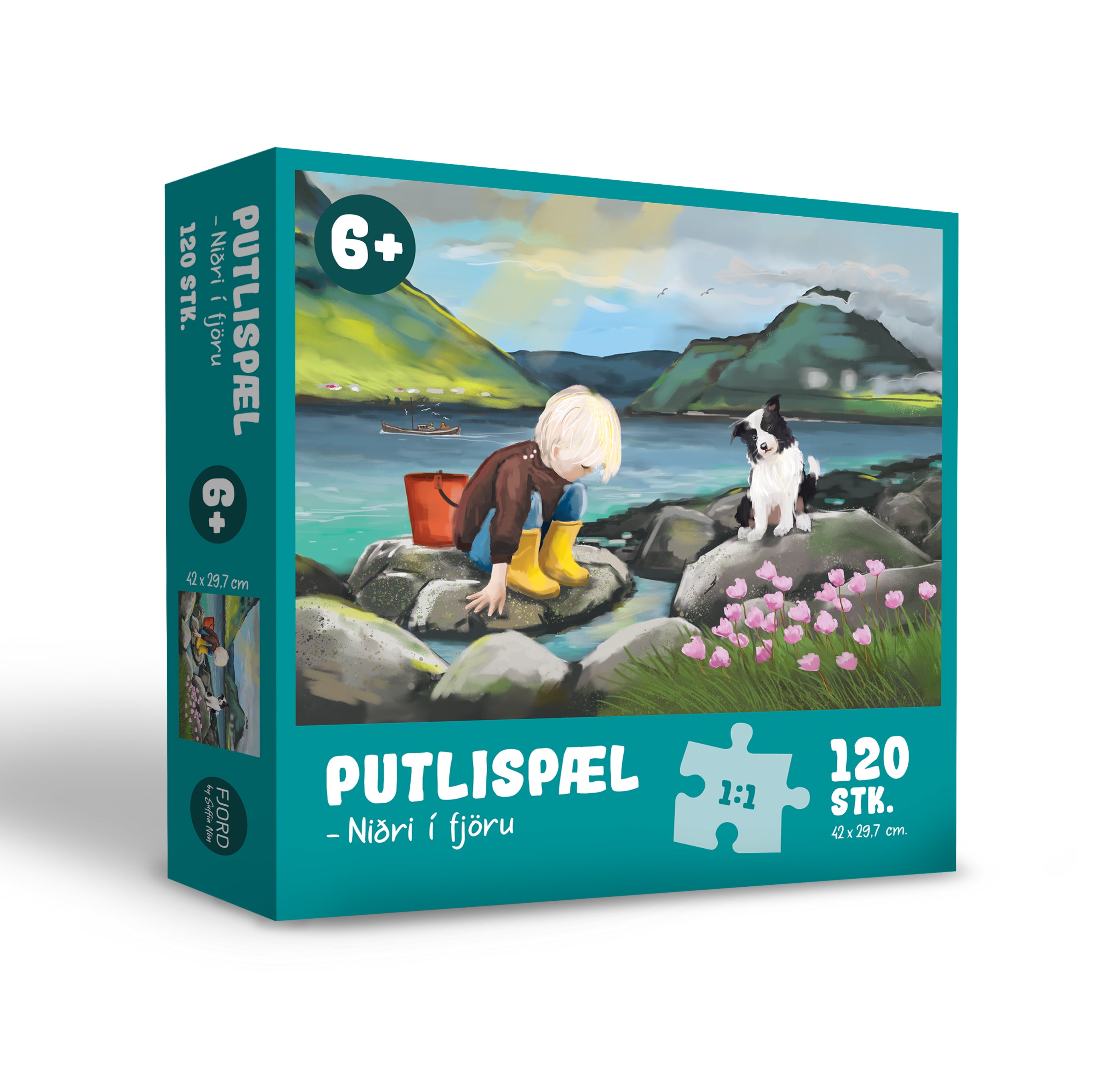 Puzzle 120 pcs. - Niðri í fjöru