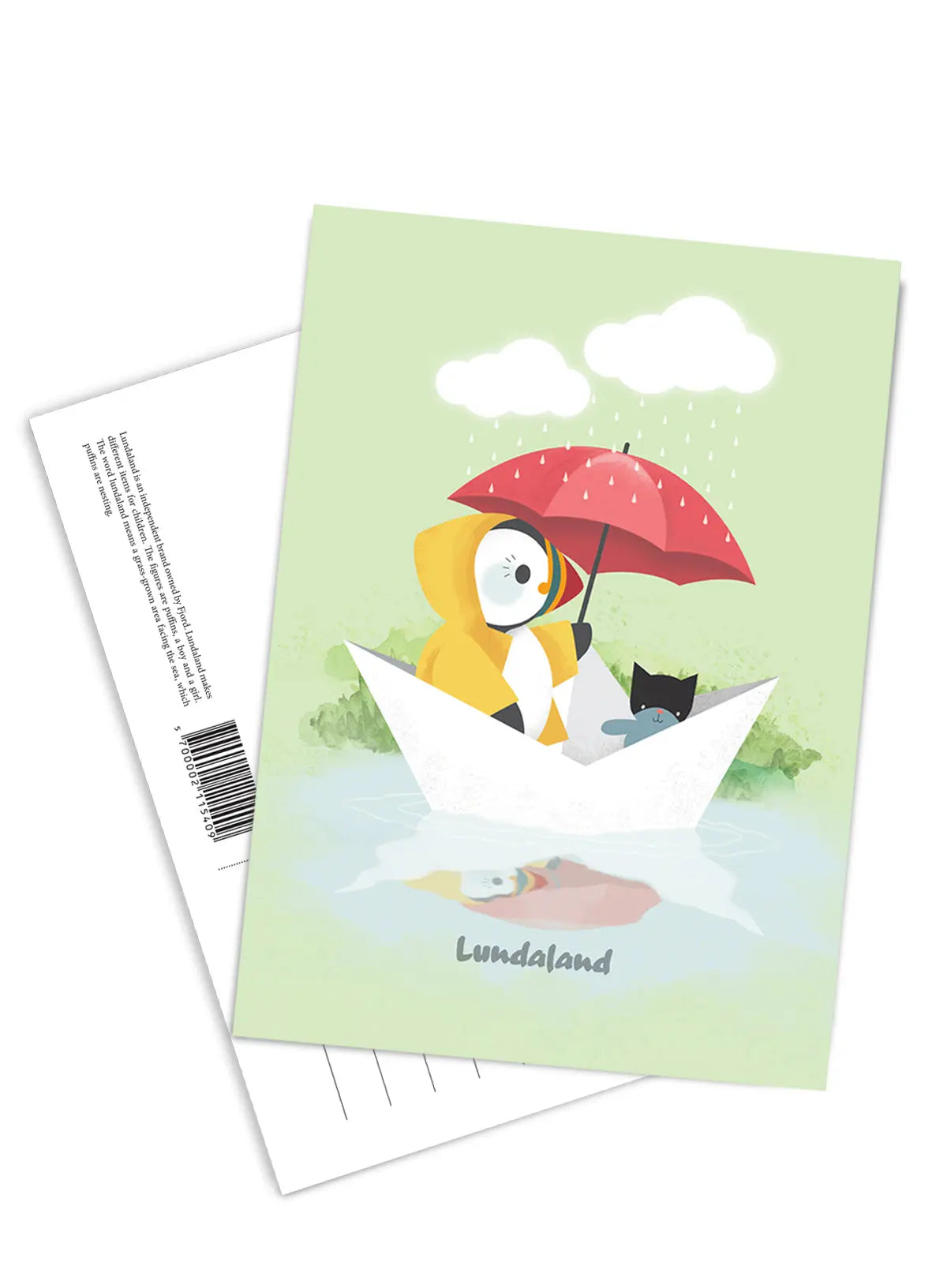 Postcard - Pappírsbátur FJORD