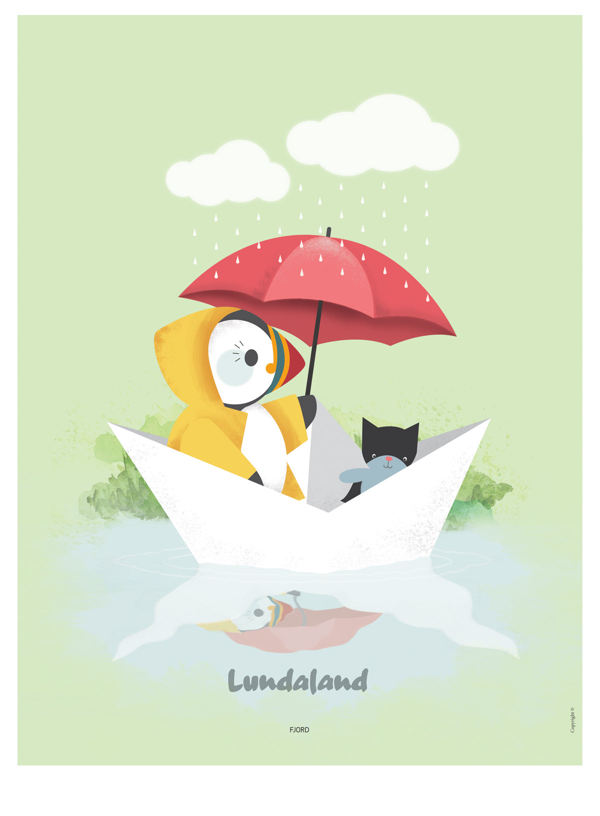 Poster - Pappírsbátur