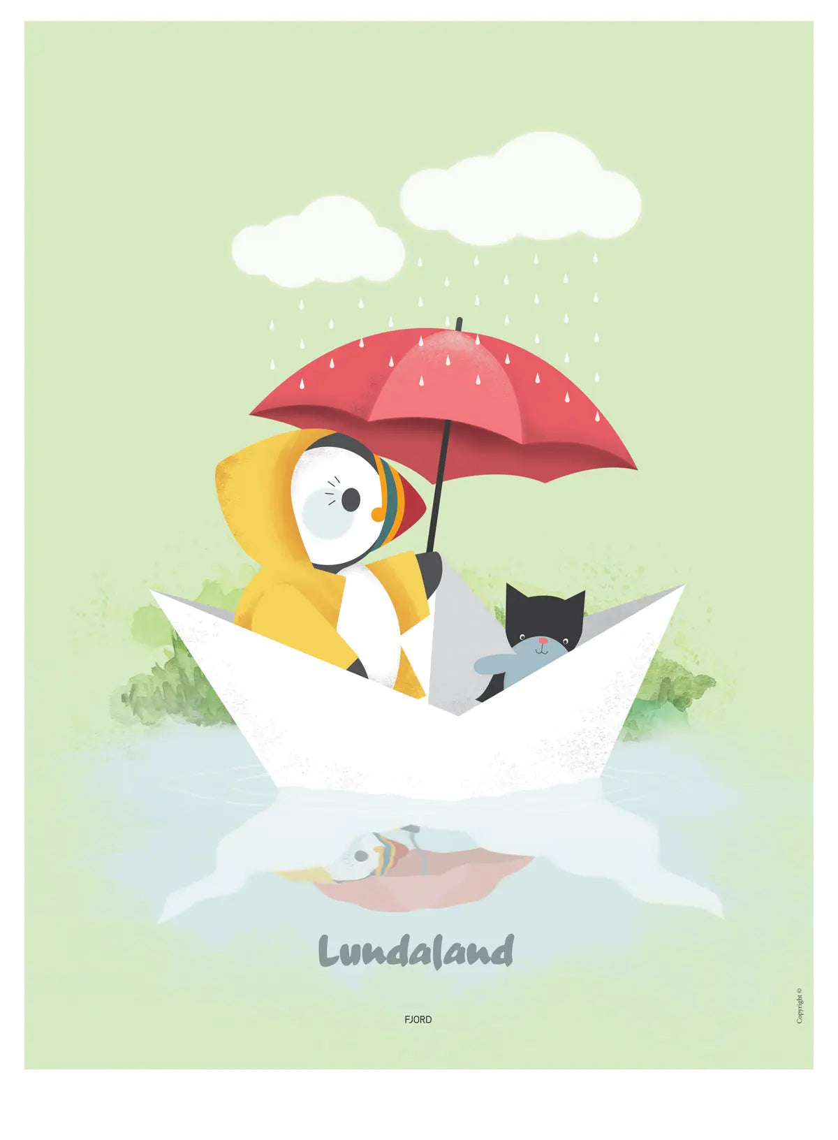 Poster - Pappírsbátur FJORD