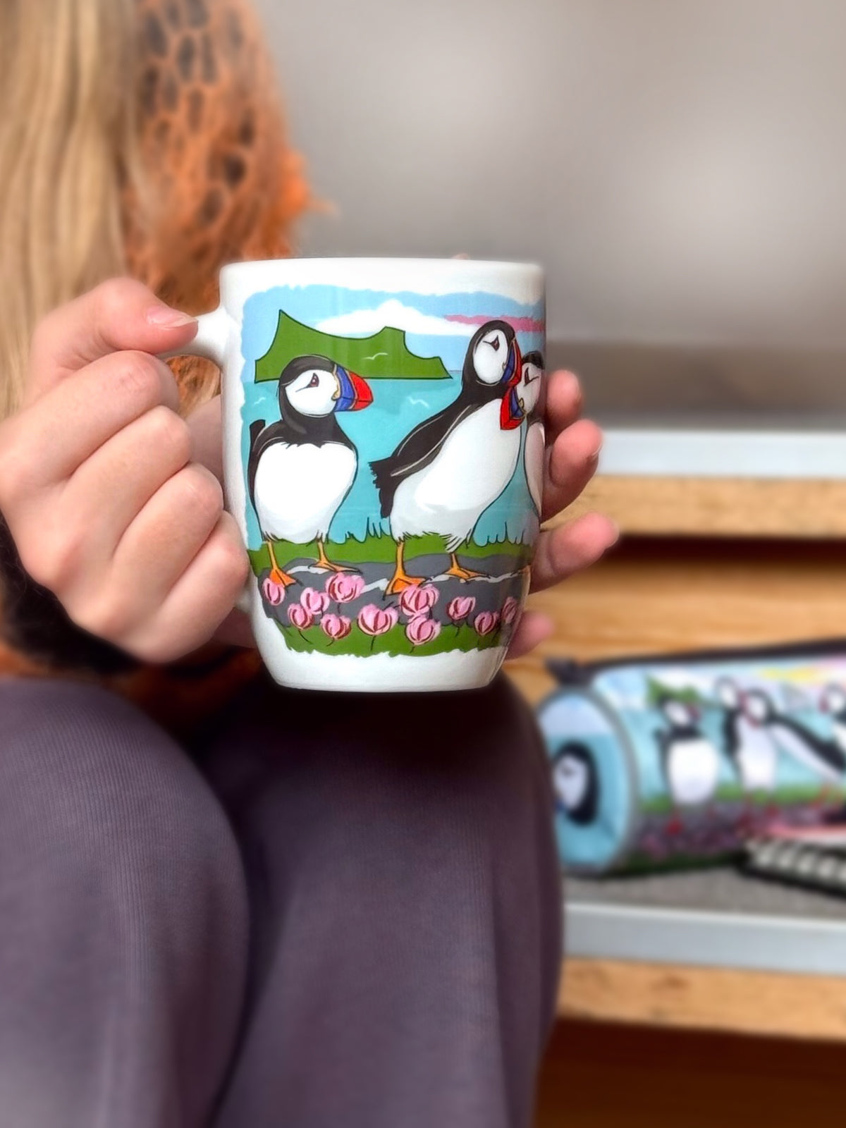 Puffin mug - Fine porcelain