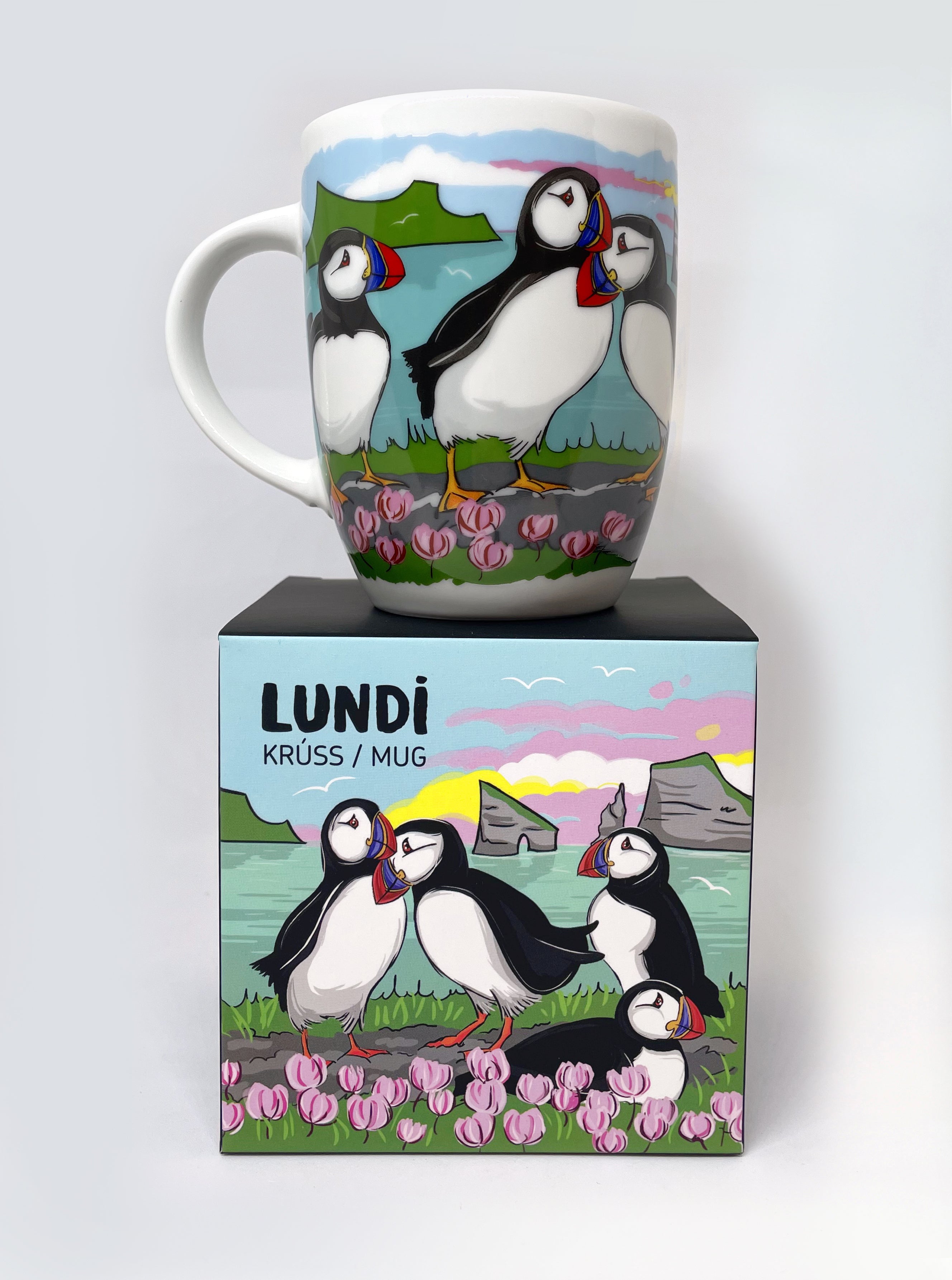 Puffin mug - Fine porcelain