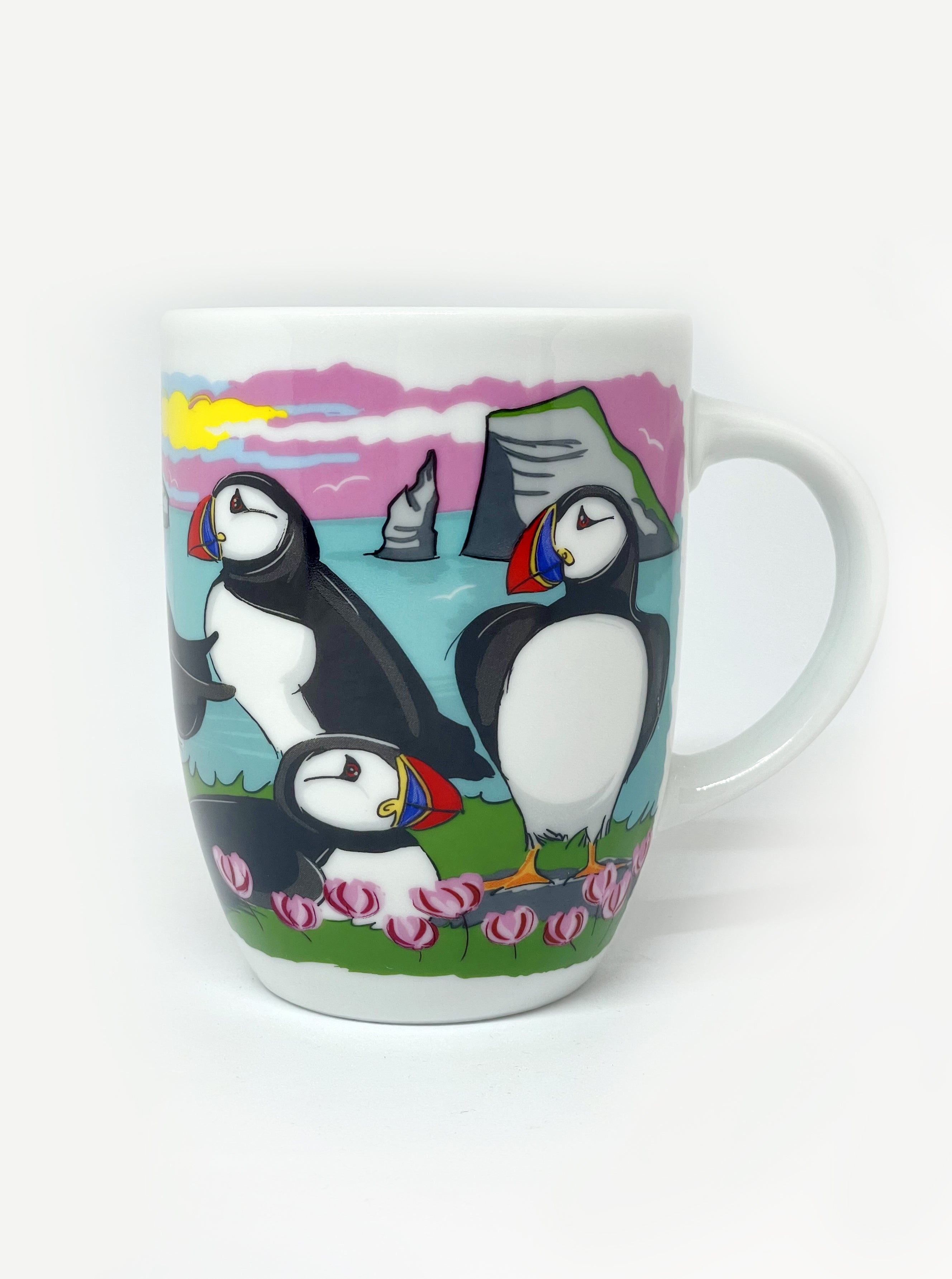 Puffin mug - Fine porcelain