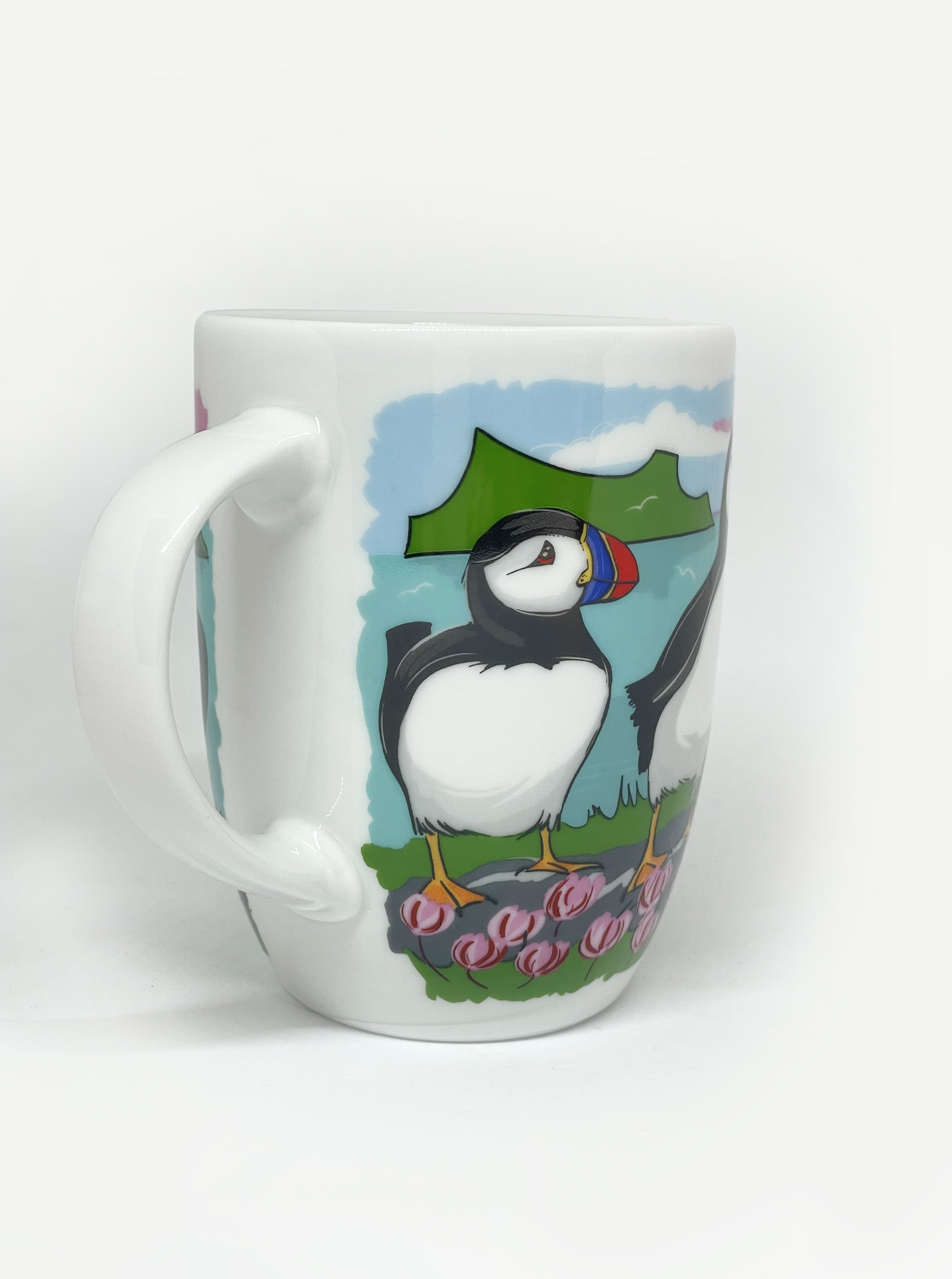 Puffin mug - Fine porcelain