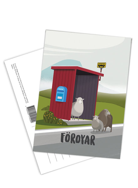 Postcard - Bussskýli